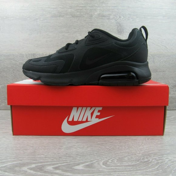 Nike Air Max 200 Athletic Shoes Triple Black - Picture 3 of 8